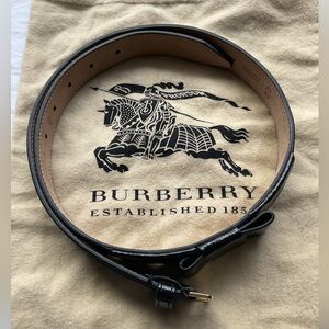 Burberry Black Leather Bow Belt size 32